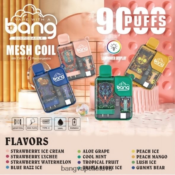 Bang Vape Box BC9000 užpildytas 16 ml - HF460N6 Bang Vape Disposable vienkartiniai