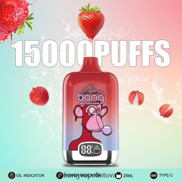 Bang Vape Digital Smart Screen 15000 išpurškimų 25ml - HF460N11 Bang Vape Lietuva vienkartiniai