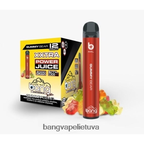 Bang Vape XXL 2000 išpūtimų - HF460N17 Bang Vape Flavors guminis meškiukas