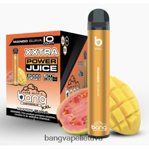 Bang Vape XXL 2000 išpūtimų - HF460N20 Best Bang Vape Flavor mango gvajavos